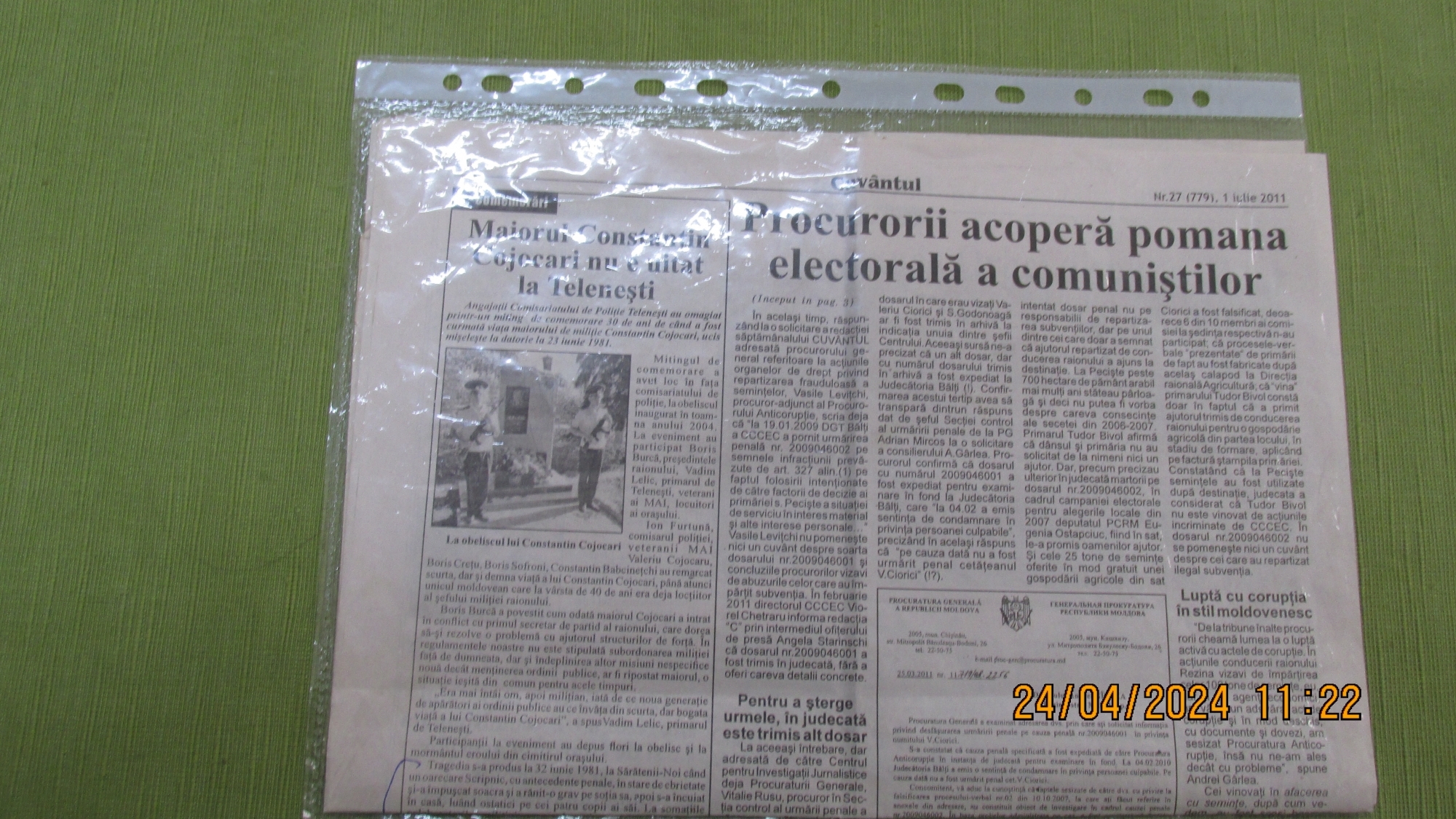 Articol din ziar