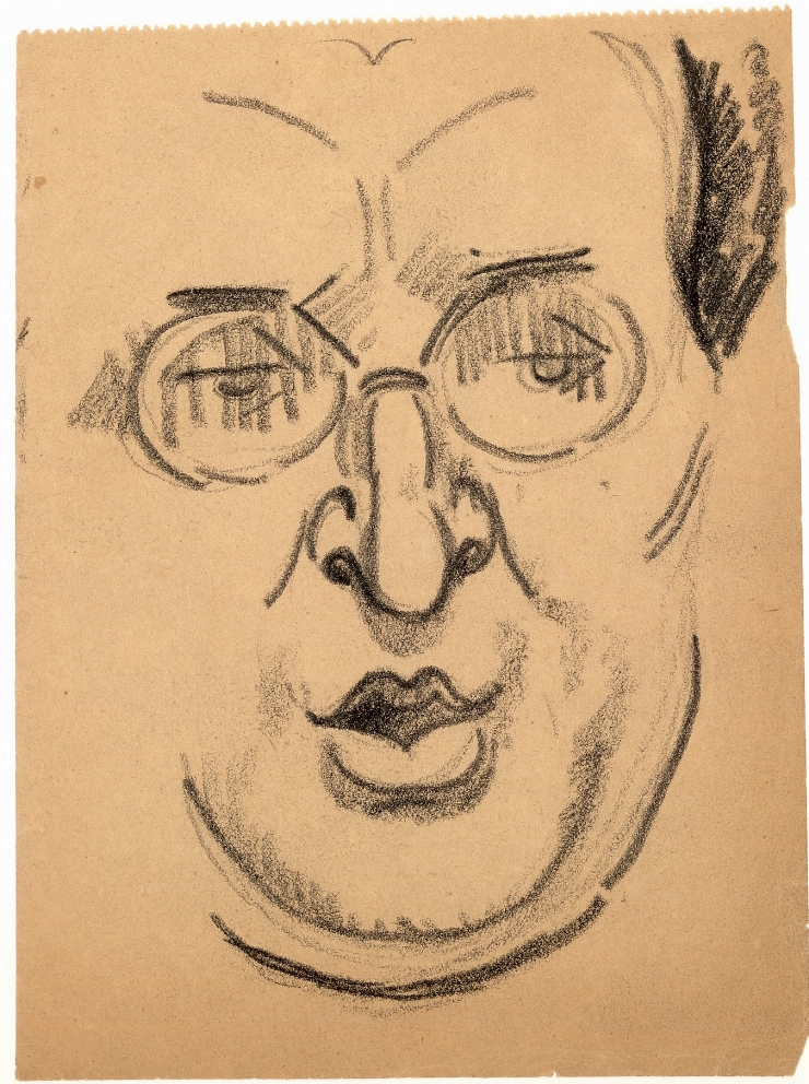 Schiţă (Portret de bărbat cu lornion)