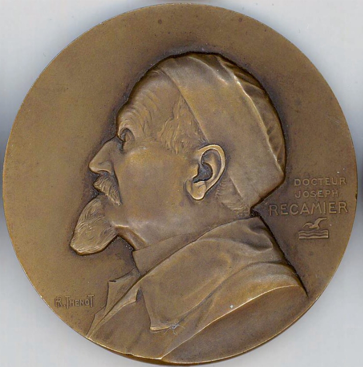 Medalie dedicată doctorului Joseph Recamier