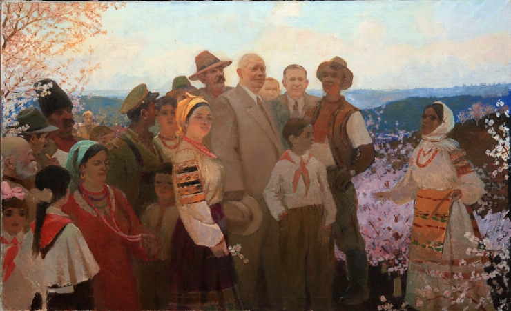 Nikita Hruşciov în vizită în Moldova