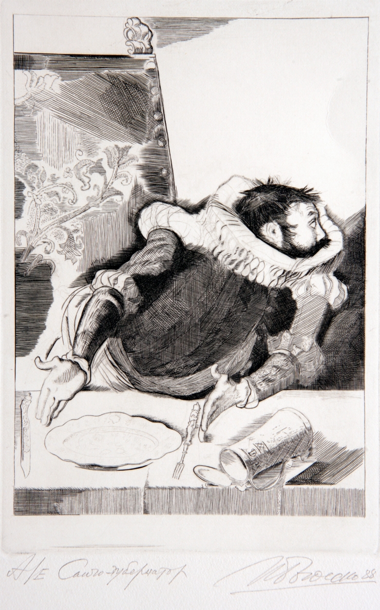 Sancho-guvernator. Ilustraţie la 