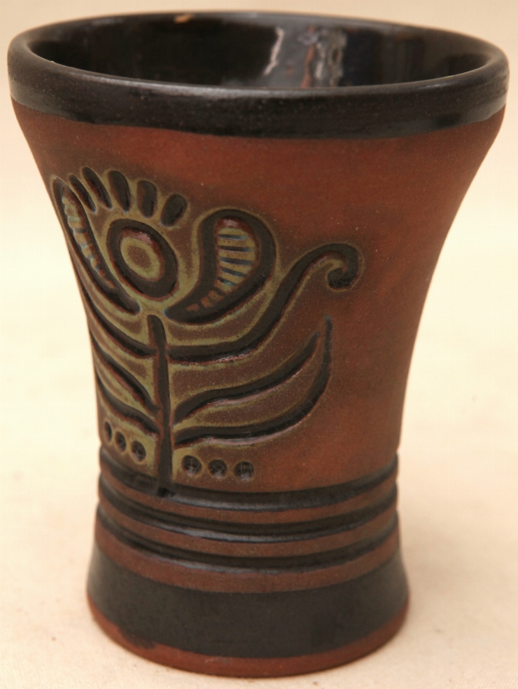 Pahar din setul decorativ „Flori decorative” din 4 piese