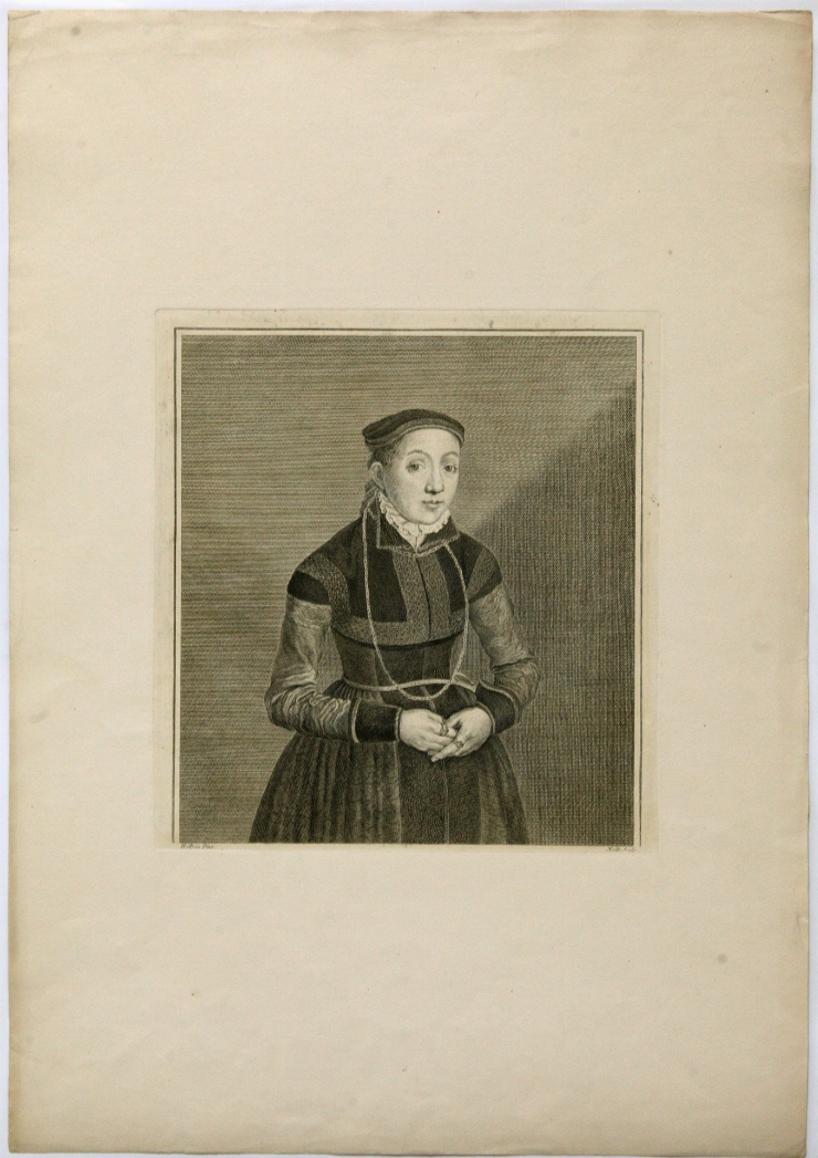 Portret de femeie (după originalul lui Holbein)