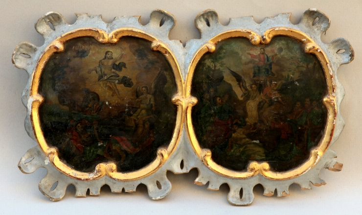 Icoană-diptic: Învierea lui Hristos şi Înălţarea Domnului