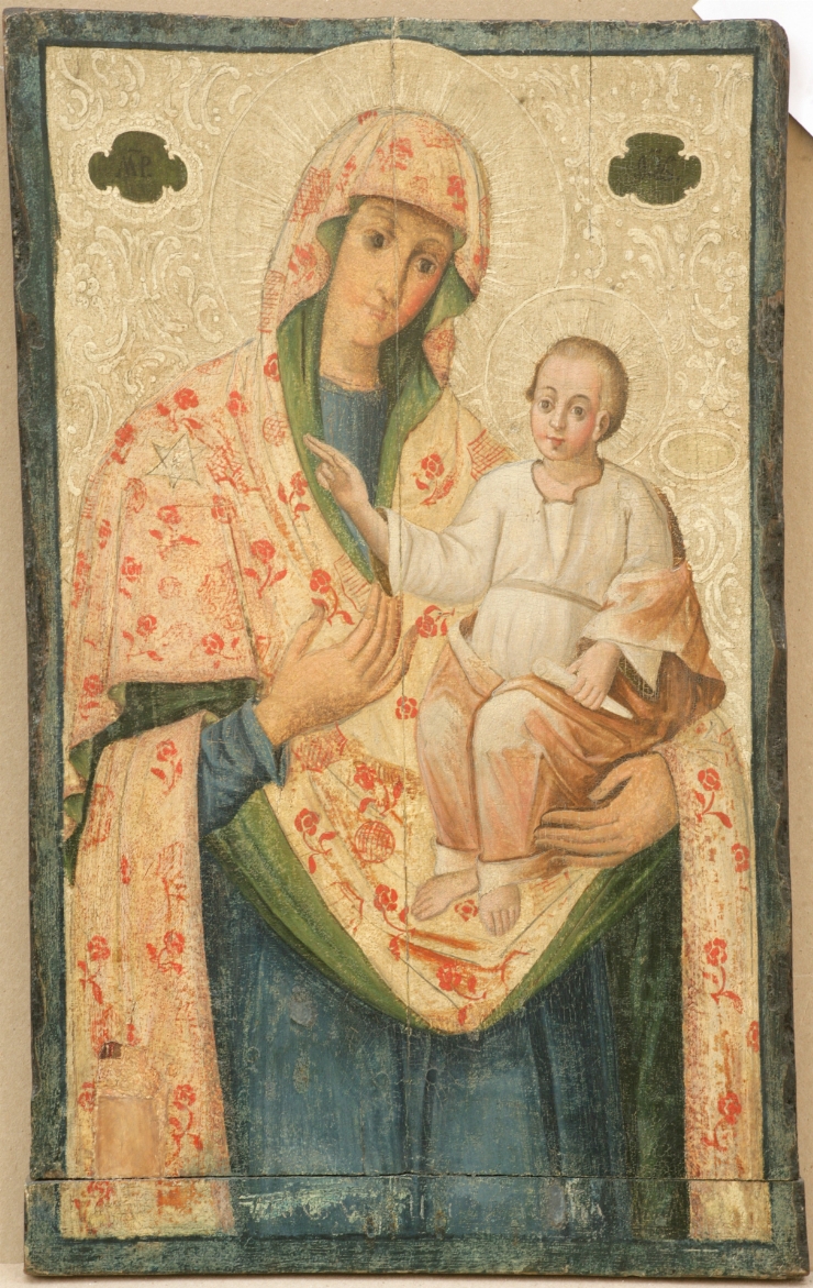 Fecioara Maria cu Pruncul (Hodighitria), făcea parte din registrul de jos al iconostasului