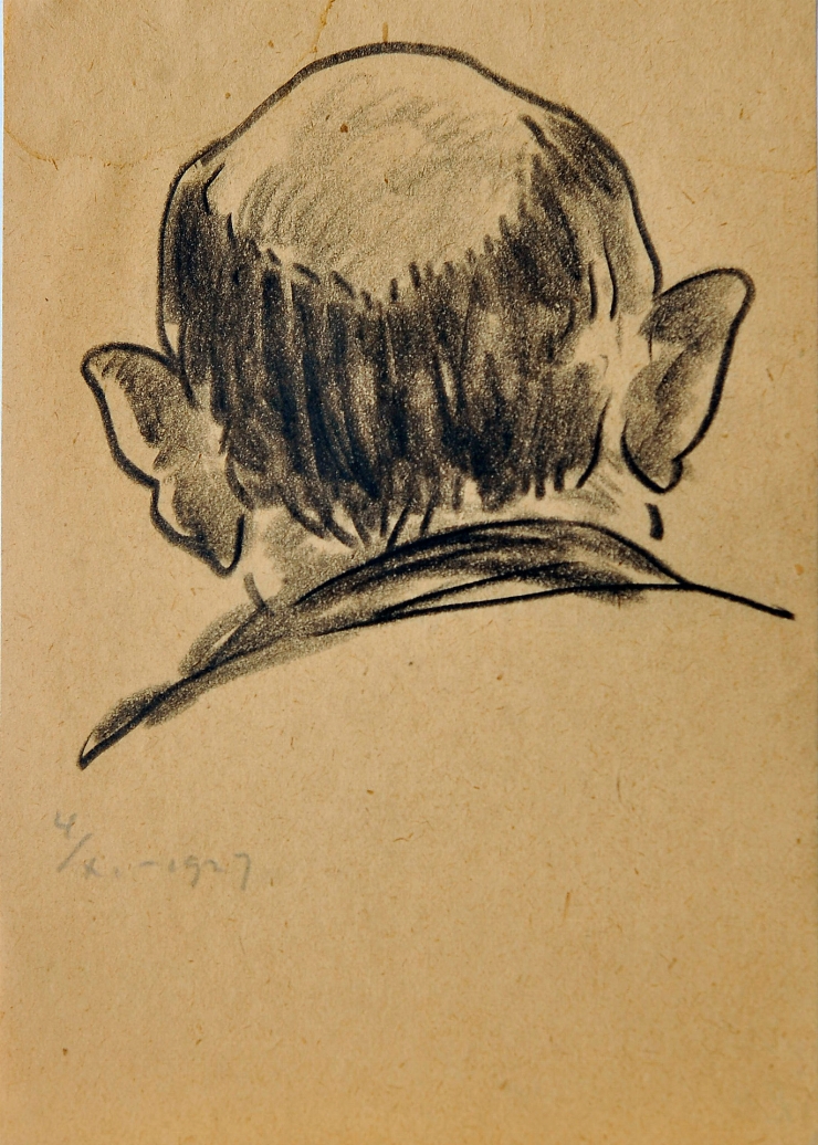 Schiţă (Cap de bărbat, din spate), 1927