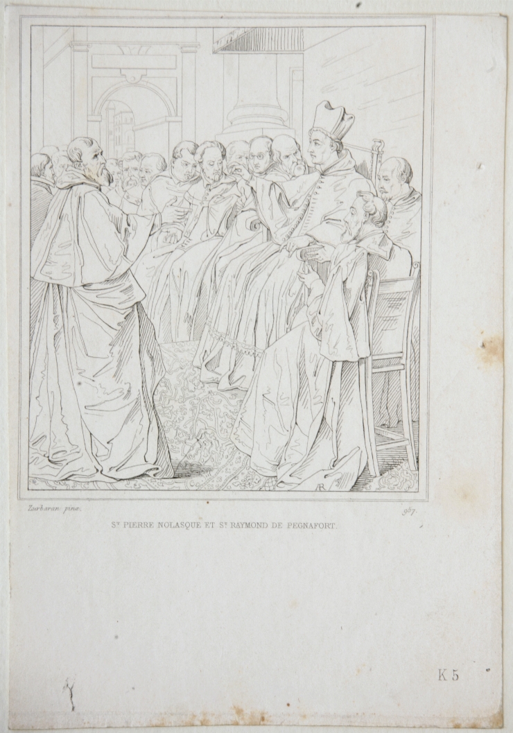 Sfântul Petru şi Sfântul Raymond. De pe originalul lui F. Surbarau Francisco (1898 - 1664)