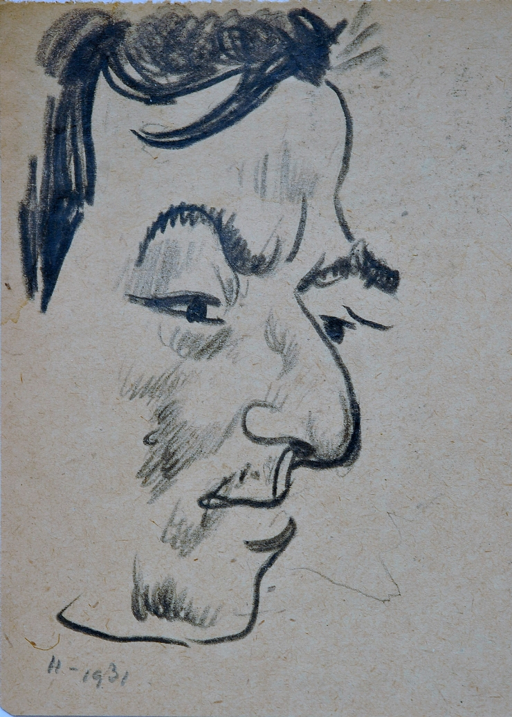 Schiţă (Cap de bărbat, în profil)