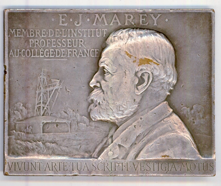 Plachetă în onoarea fiziologului Etienne Jules Marey