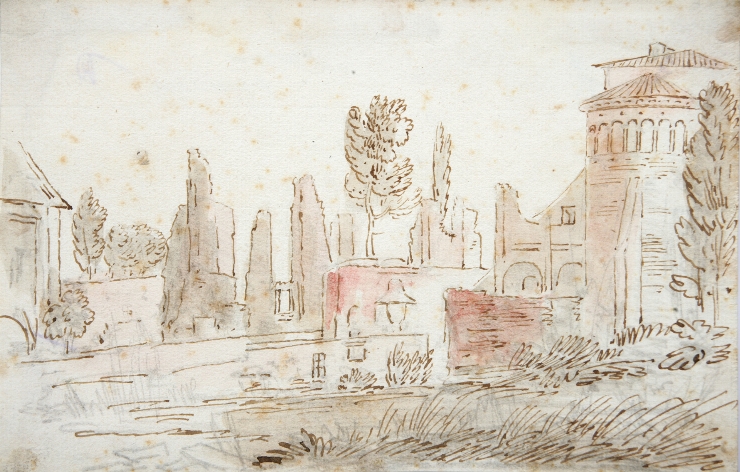 Peisaj cu ruine
