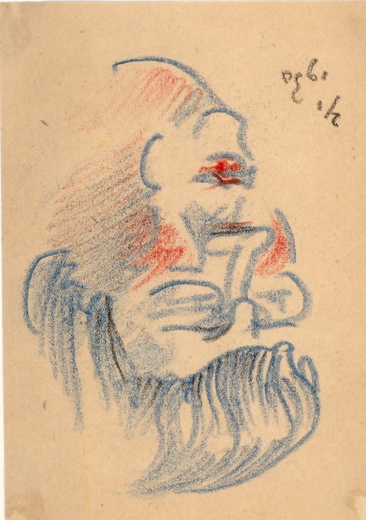 Crochiu (Portret de femeie cu ochelari)