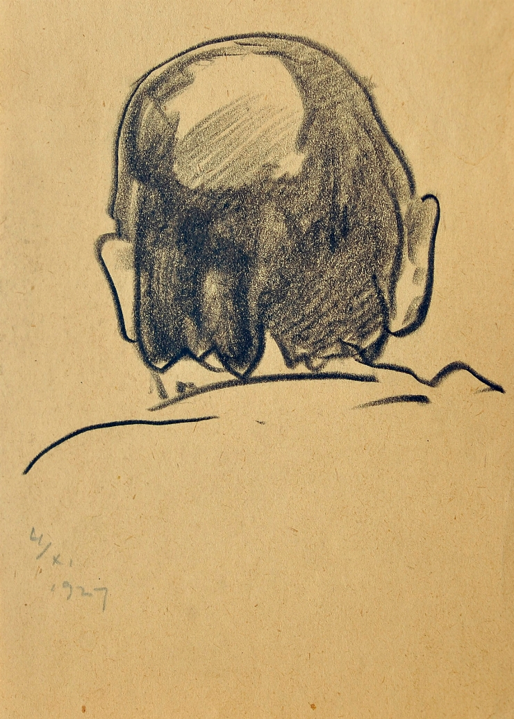 Schiţă (Cap de bărbat, din spate), 1927