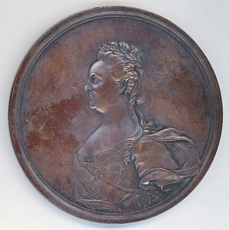 Medalie în cinstea inaugurării monumentului lui Petru I, 1782