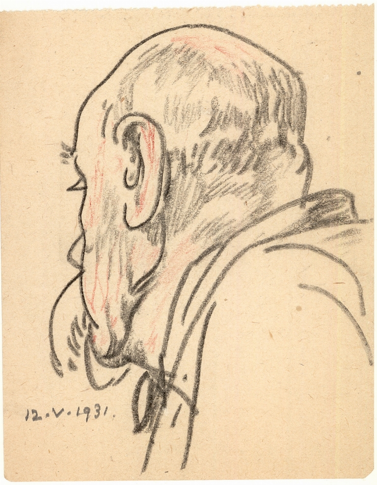 Schiţă (Portret de bătrîn în profil)