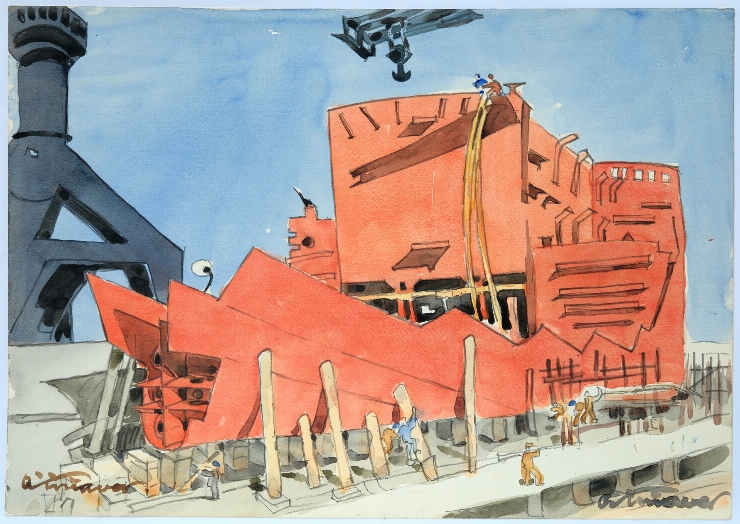 Șantier naval de reparații, ilustrație la seria ”Port”
