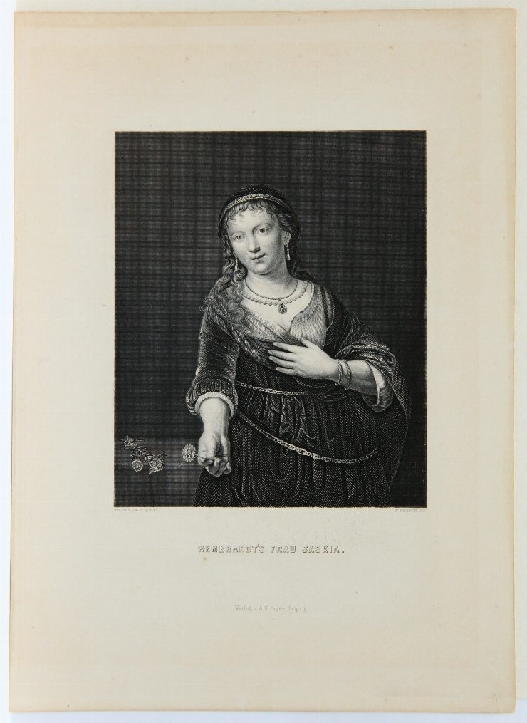 Saskia van Uylenburgh ca Flora, după Rembrandt