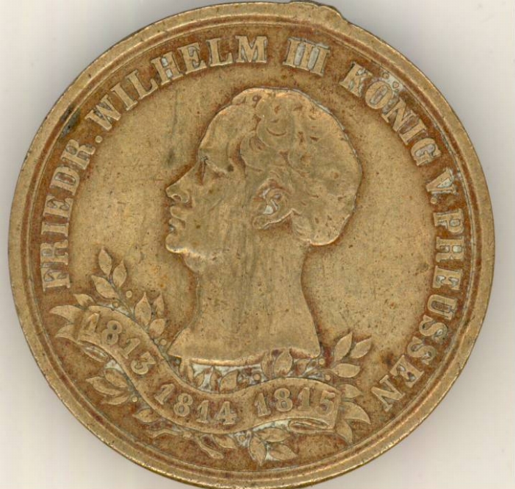 Medalie cu portretul lui Friedrich Wilhelm III, 1863