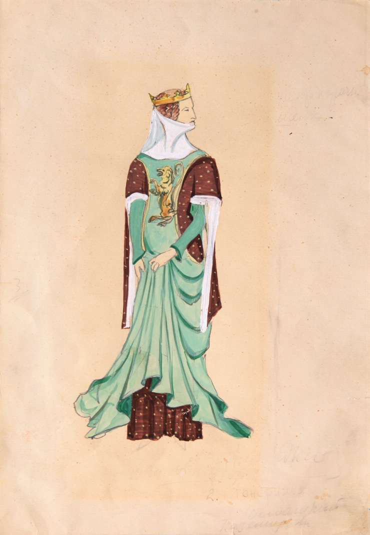 Gonerilia. Schiţă de costum la spectacolul 