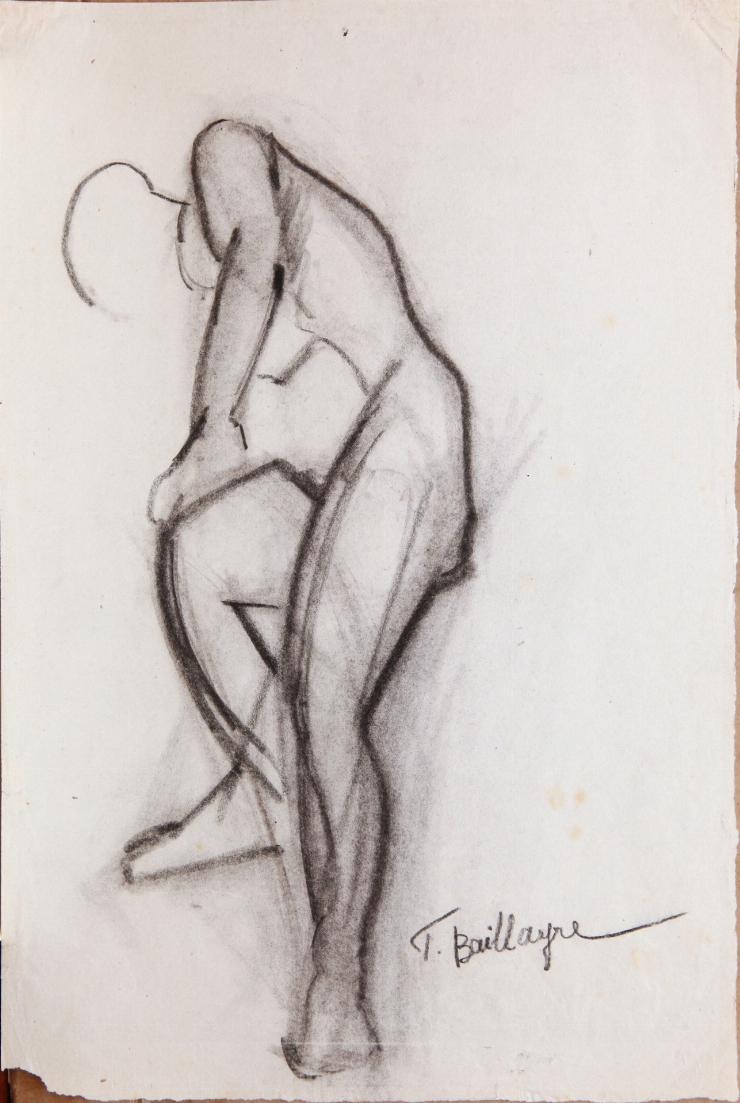 Nud de femeie. Schiță