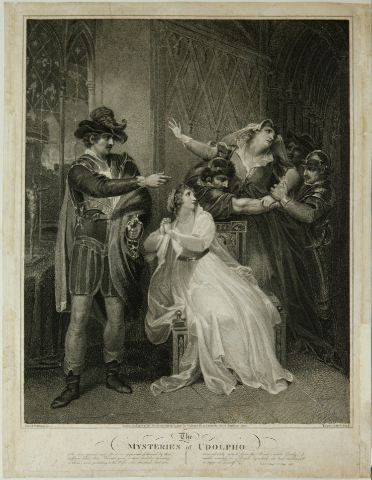 Misterele din Udolpho (după Singleton). Ilustrație la Vol.2 din roman, de A. Radcliffe