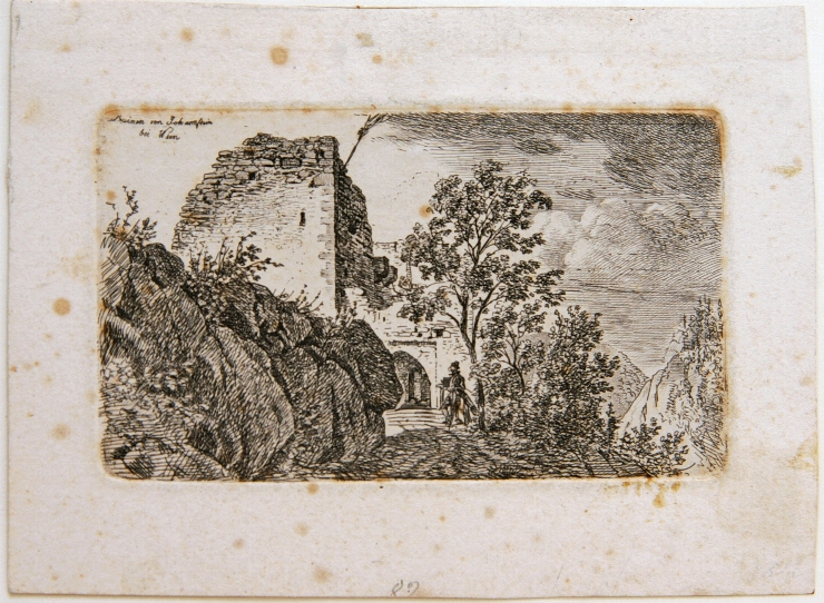 Peisaj cu ruine