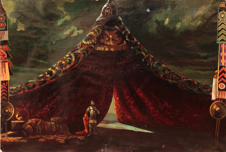 Cortul lui Igor. Schiţă de decor la opera 