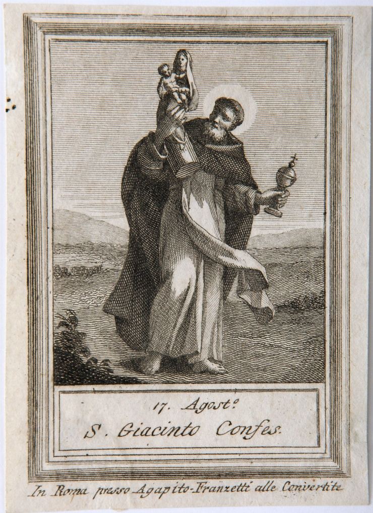 Sfântul Giacinto (foaie din calendar - 17 august)