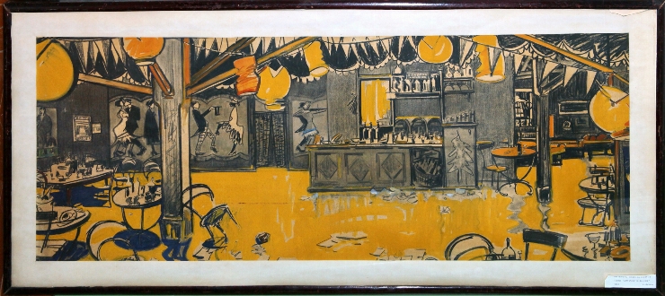Restaurantul. Schiţă de décor la f.a. 