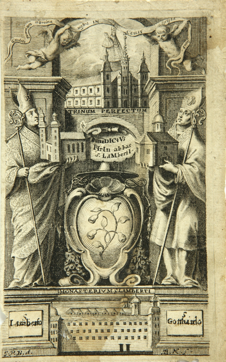 2 sfinţi cu blazon