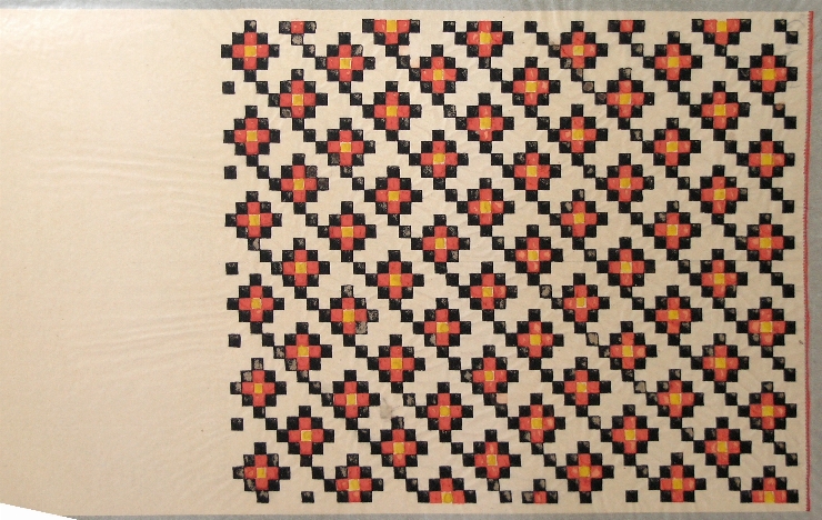 Fragment de ştergar cu model de broderie. s. Podoimiţa