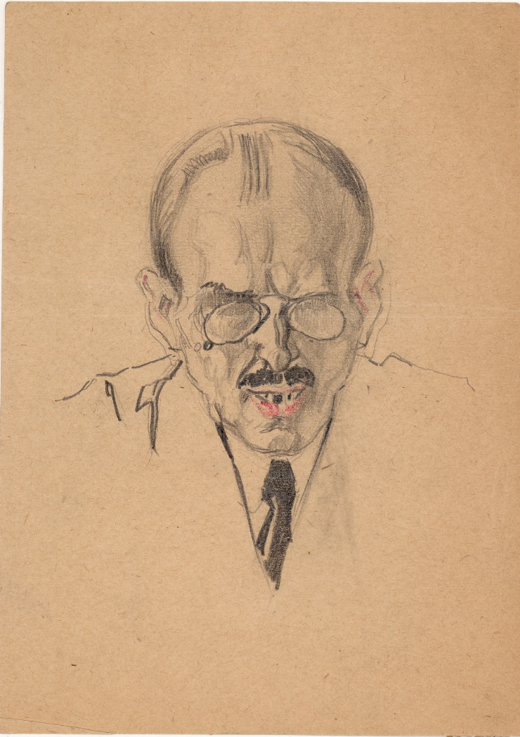 Schiţă (Portret de bărbat cu ochelari)