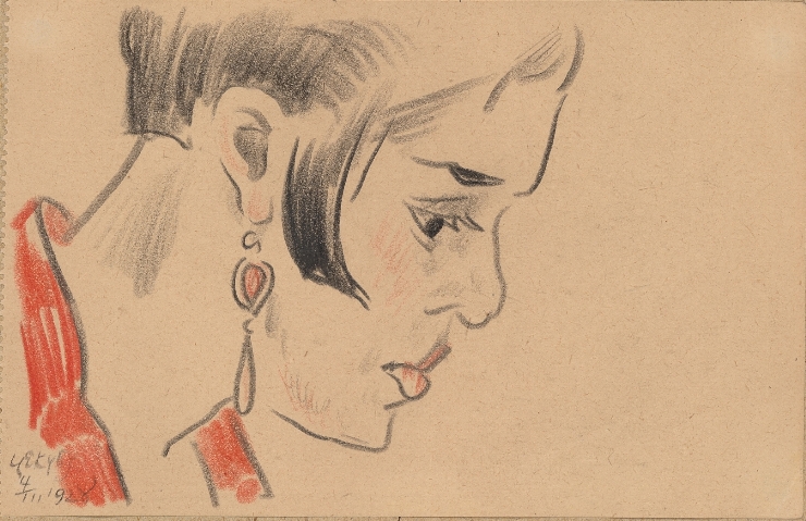 Schiţă (Portret de femeie în profil)