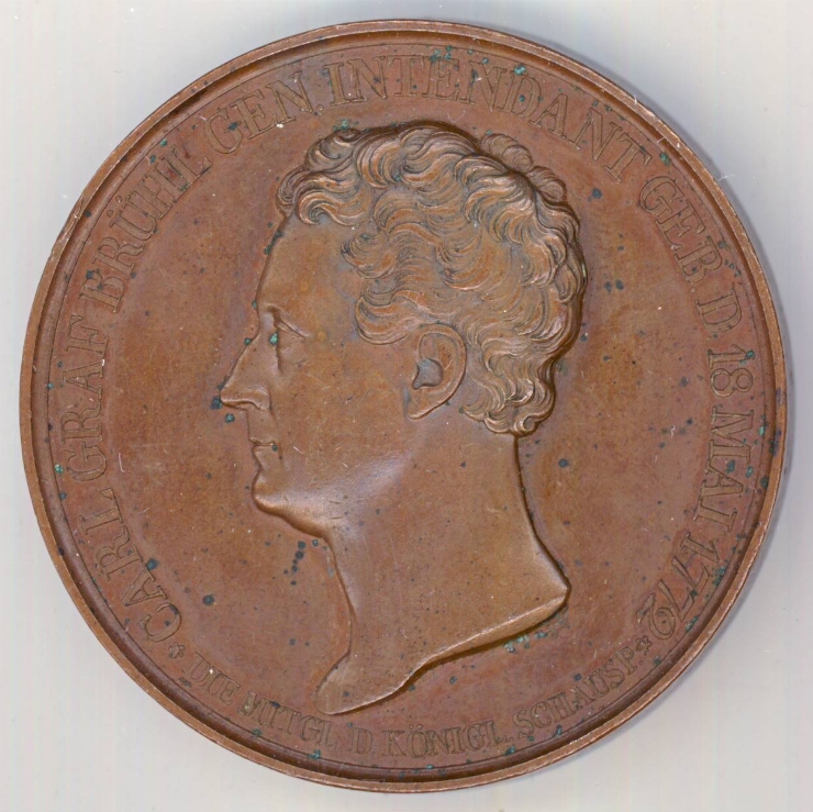 Medalie cu portretul lui Karl Bruhl, 1829