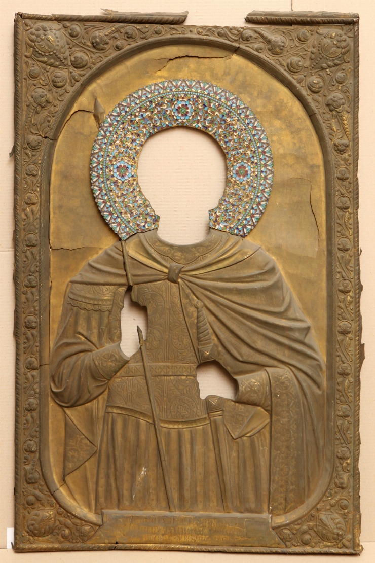 Ferecătură la icoana Sf. Gheorghe Biruitorul