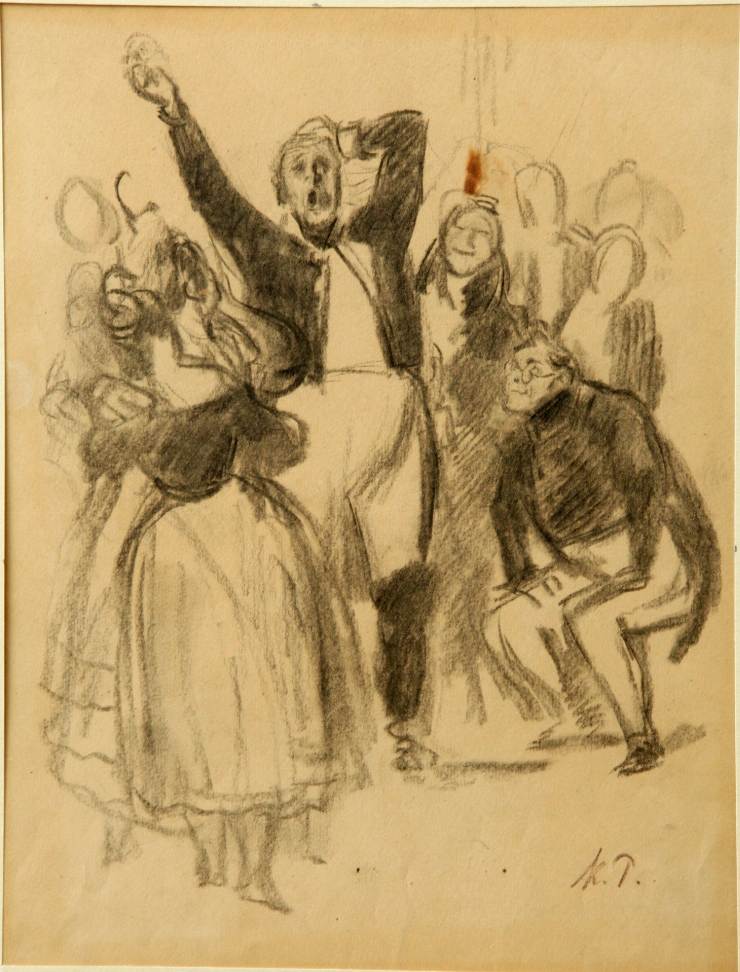 Ilustrație la comedia „Revizorul” de N.V.Gogol