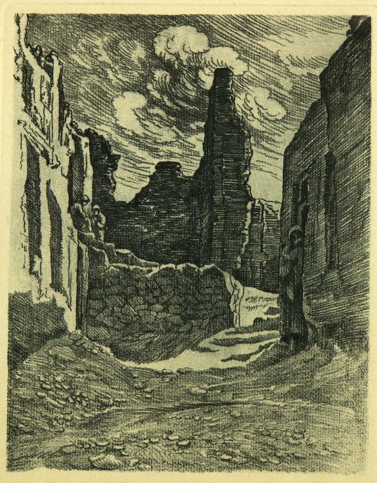 Armenia. Strada cu ruine