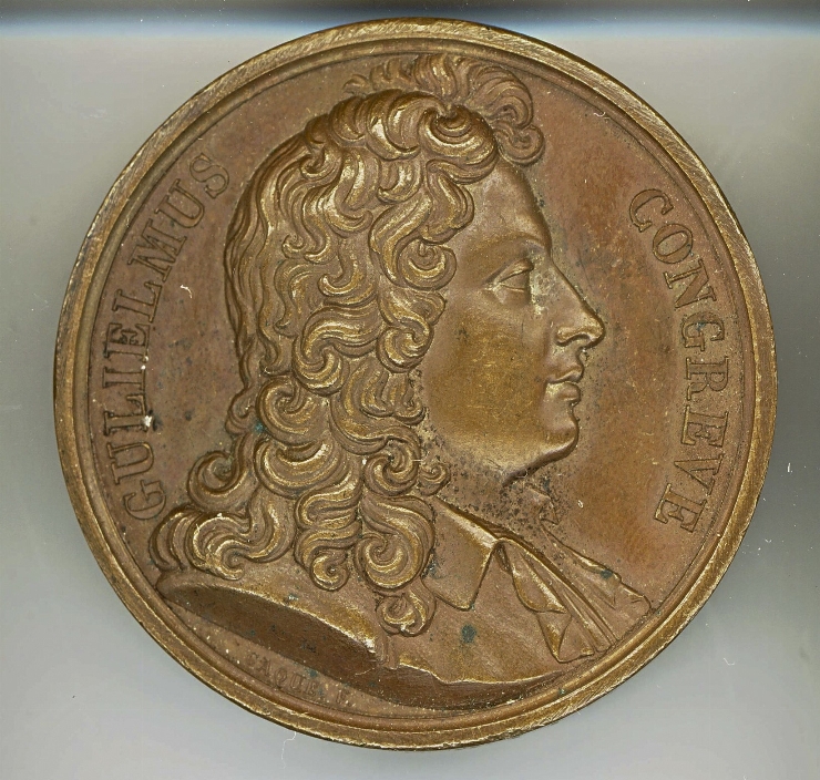 Medalie în cinstea dramaturgului William Congreve, 1819