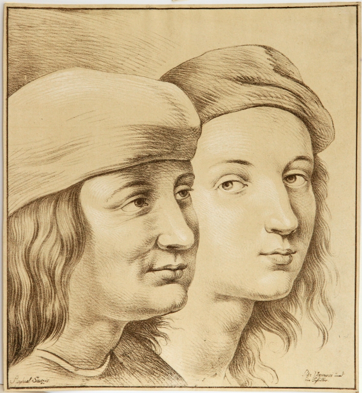 Portretul pictorilor Sadomea și Raphael, după Raphael