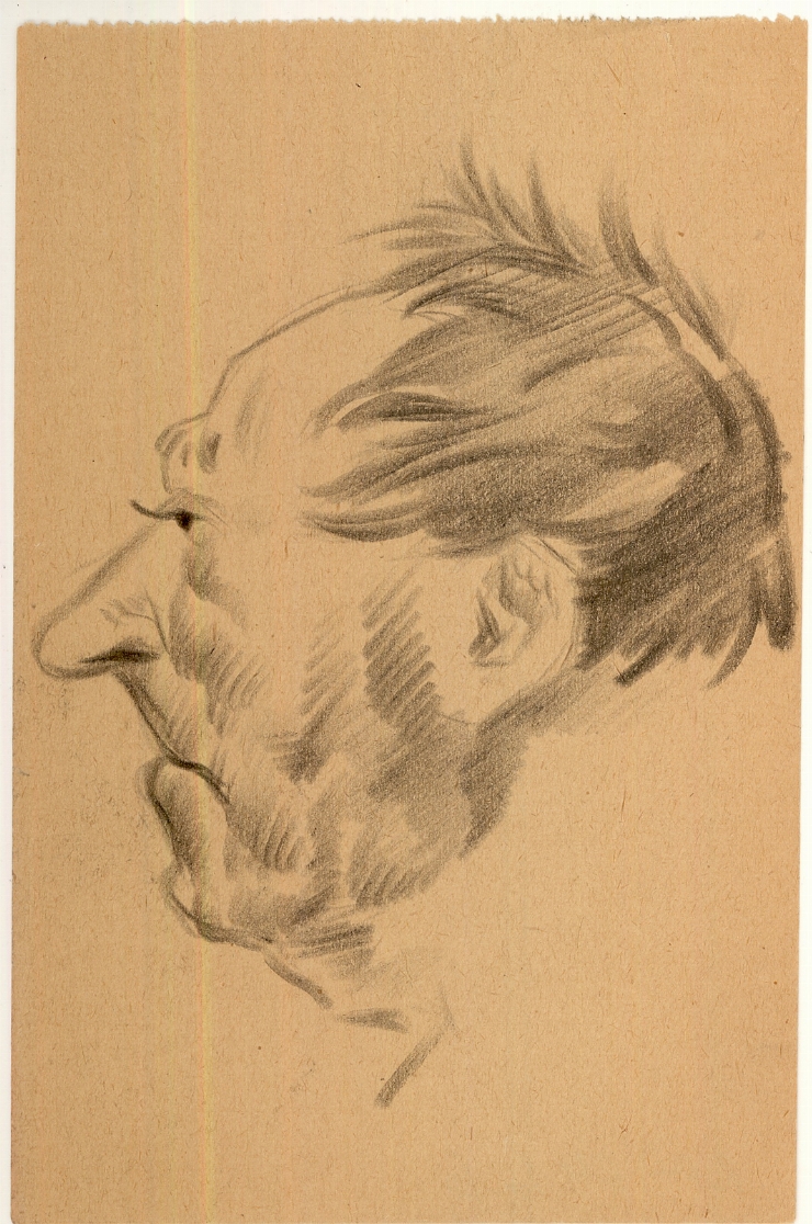 Schiţă (Portret de bărbat, în profil)