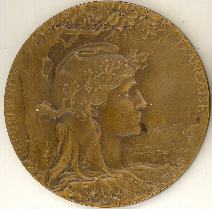 Medalie dedicată Expoziţiei mondiale din Paris, 1900