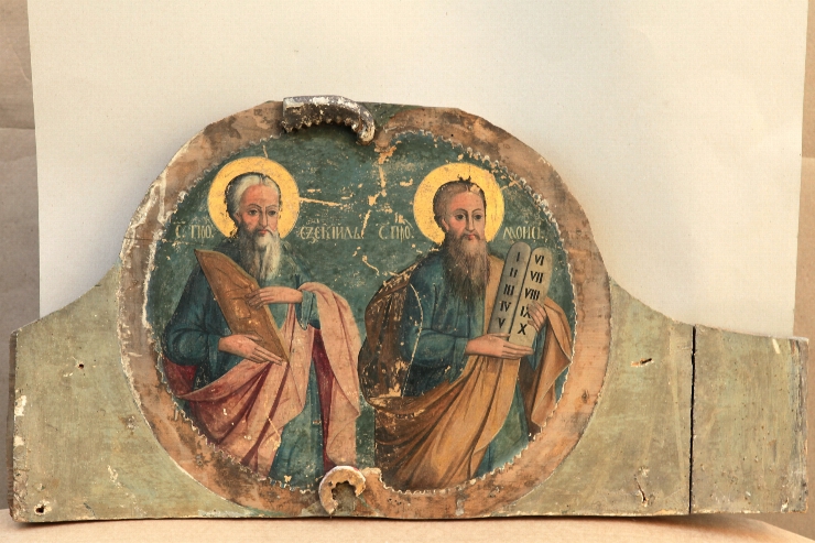 Profeţii Iezechiel şi Moise (parte din iconostas)