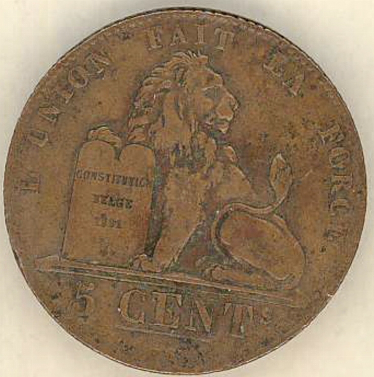 Monedă (5 centime), 1842