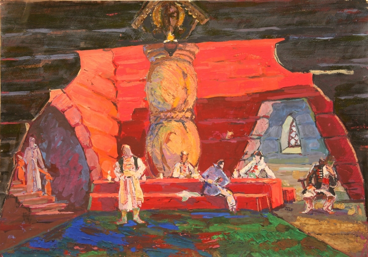 Tablou 1. Schiţă de decor la opera 