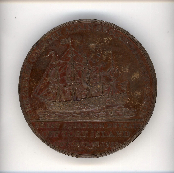 Medalie cu portretul amiralului B. Varena şi cu scene de bătălie maritimă, 1798