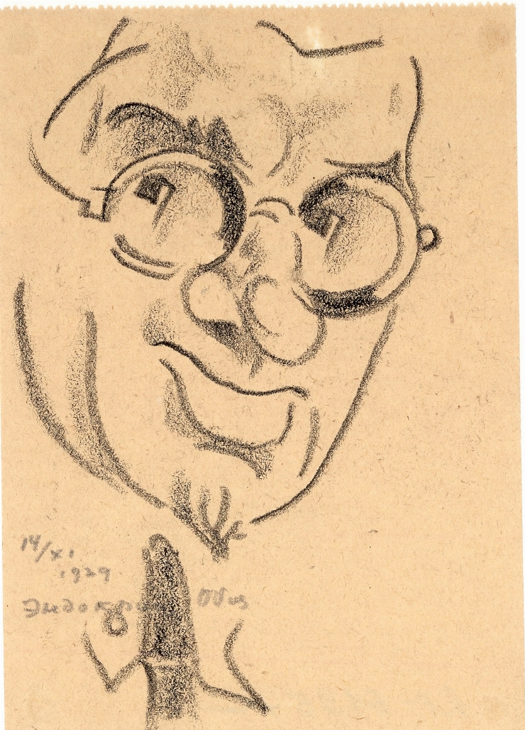 Schiţă (Portret de bărbat cu ochelari)