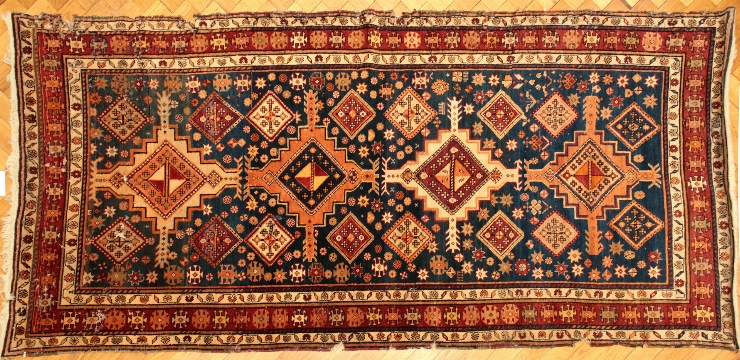 Covor scămoşat, ţesut de mînă