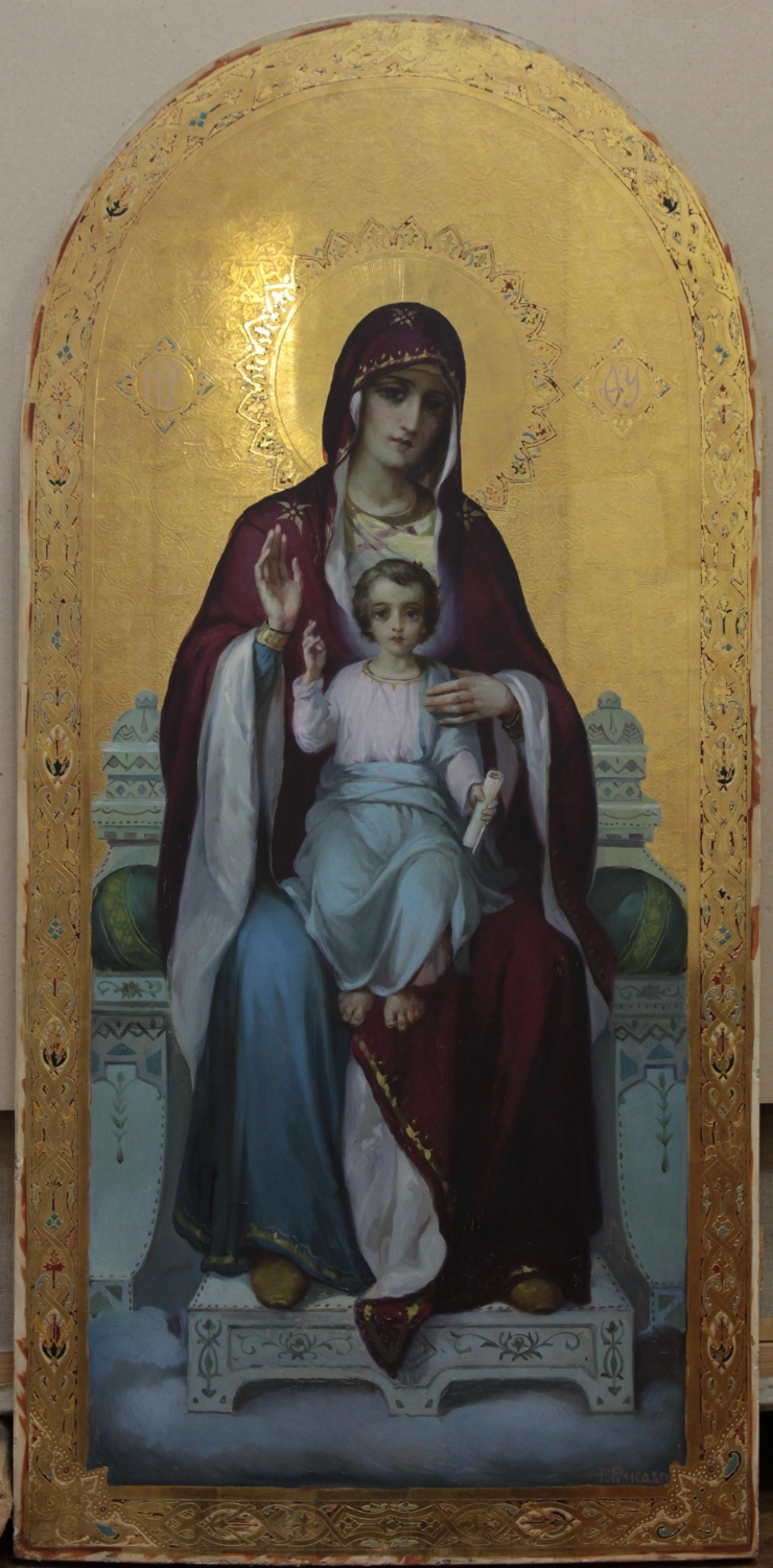 Maica Domnului pe tron