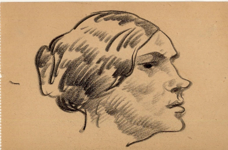 Crochiu (Portret de femeie în profil)