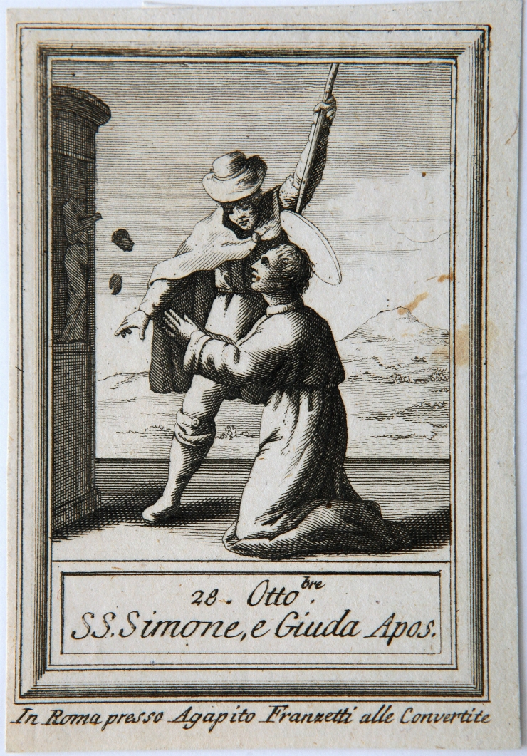 Sfinții Simone și Giuda (foaie din calendar - 28 octombrie)
