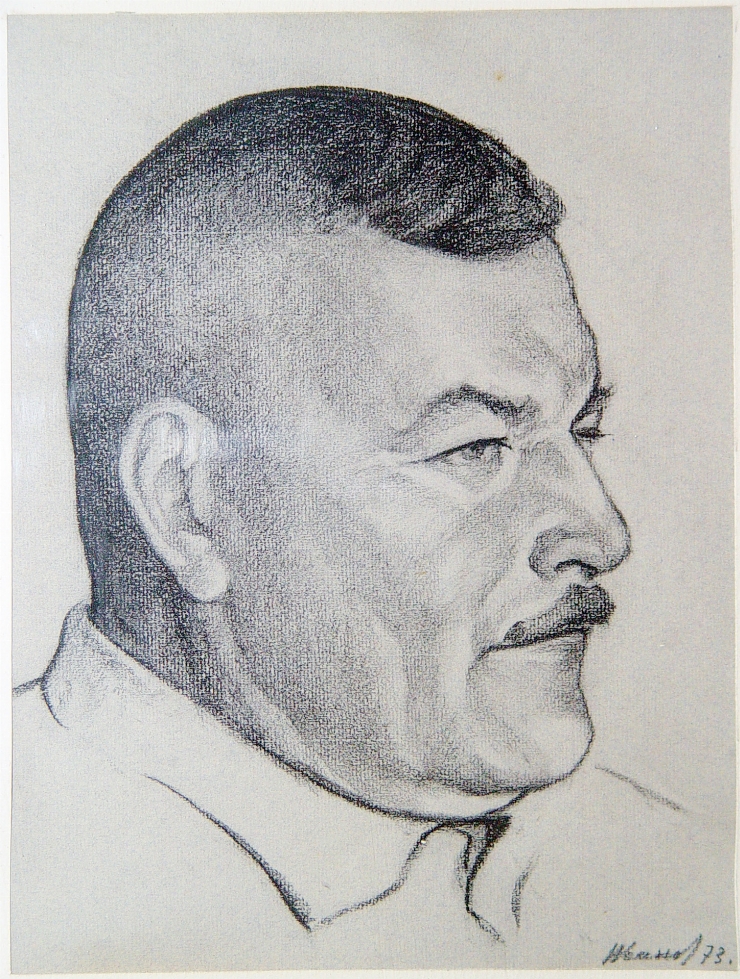 Portretul lui D.V.Gorii, mecanizator fruntaş din sovhozul Serghei Lazo